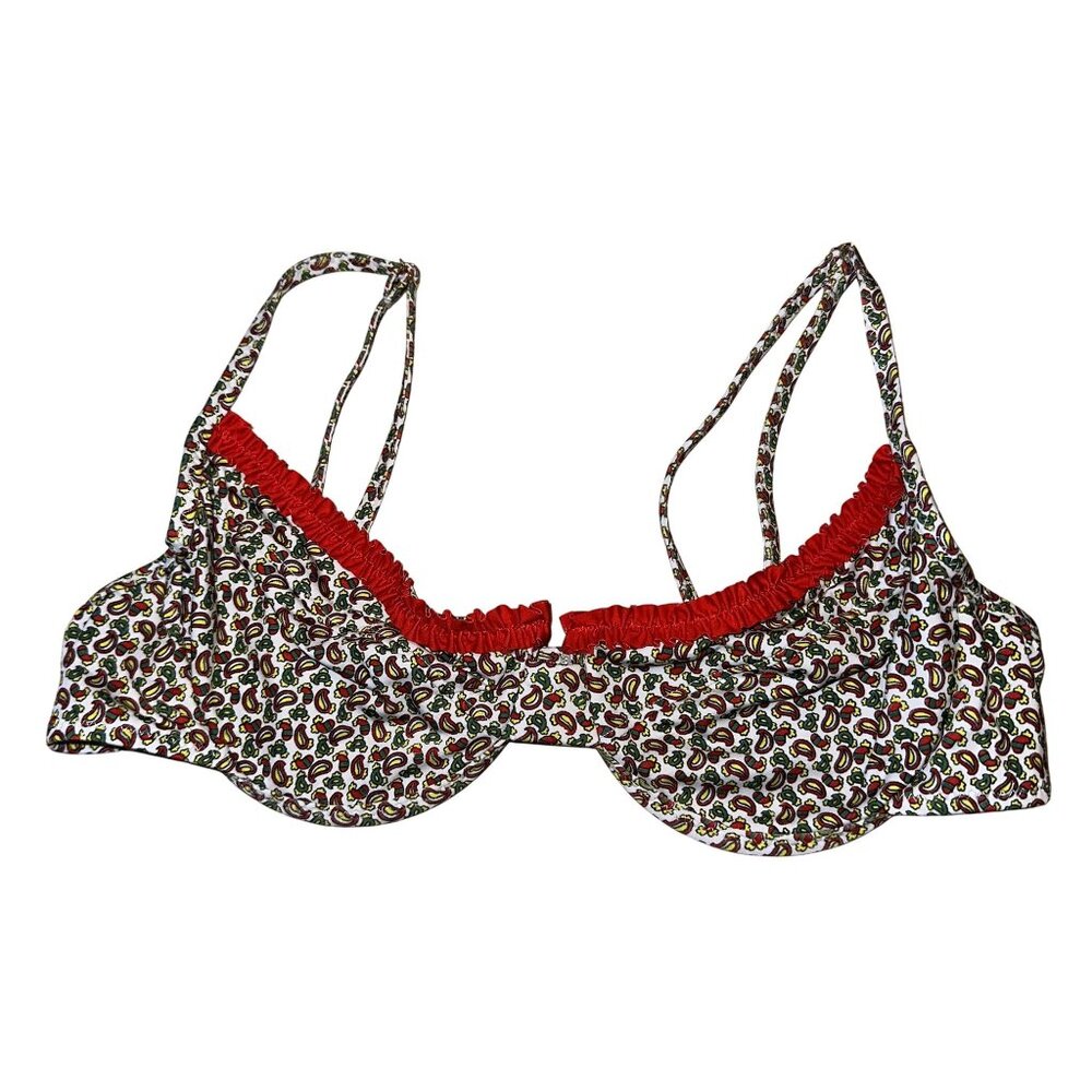 NWOT Heavy Manners Bayard St Ruffled Up Underwire Bikini Top Women's X-Small XS